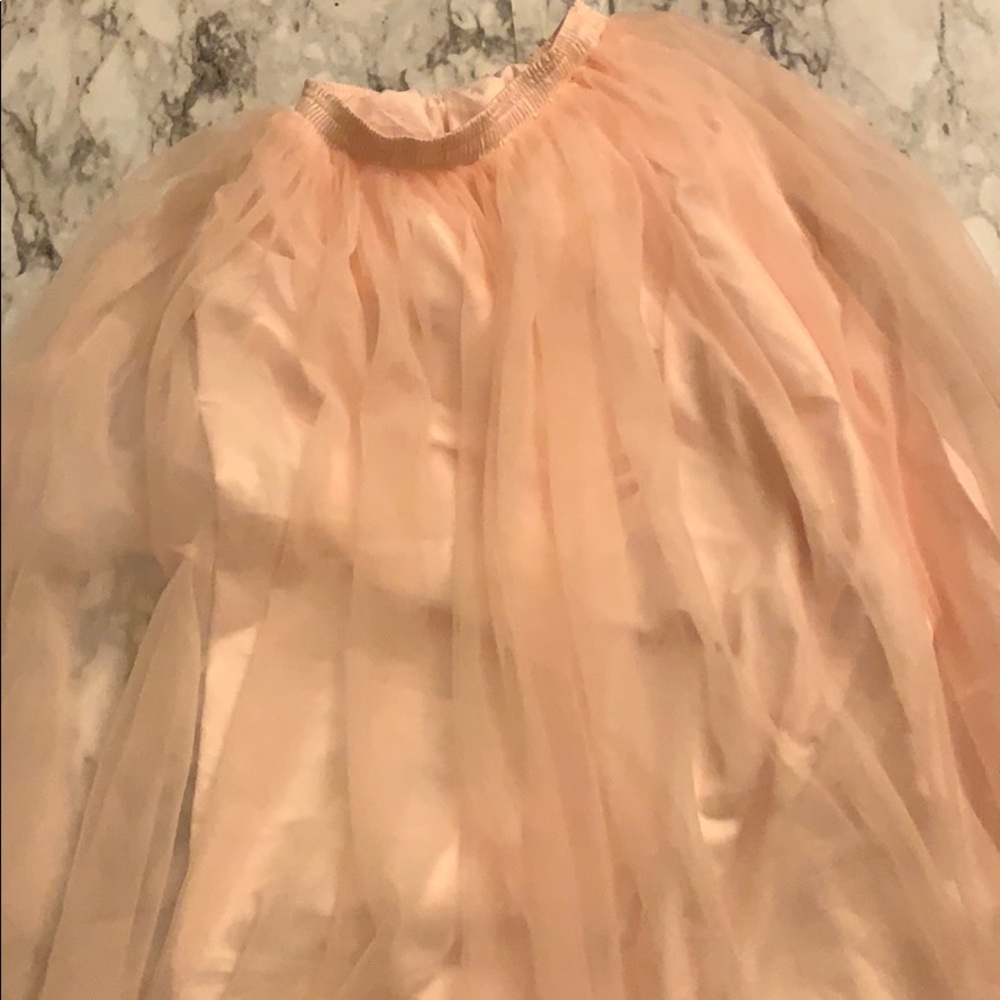 Women’s pink tule maxi skirt
